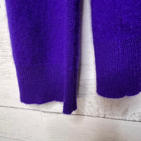Charter Club Sweater Womens Size XL Bright Purple 100% Cashmere V Neck Luxury - Picture 5 of 15